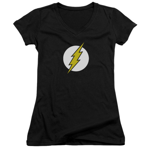 Image for Flash Girls V Neck T-Shirt - Flash Logo