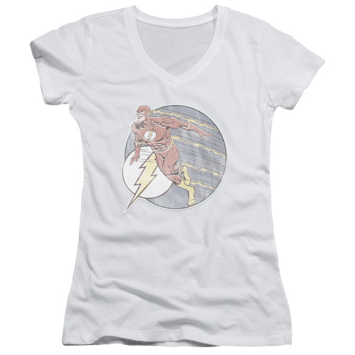 Image for Flash Girls V Neck T-Shirt - Retro Flash Iron On