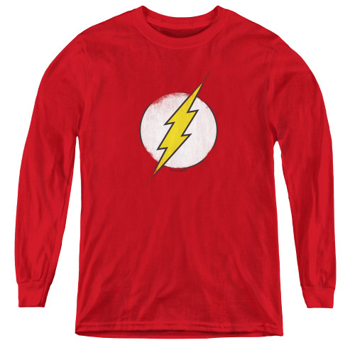 Image for Flash Youth Long Sleeve T-Shirt - Rough Flash Logo