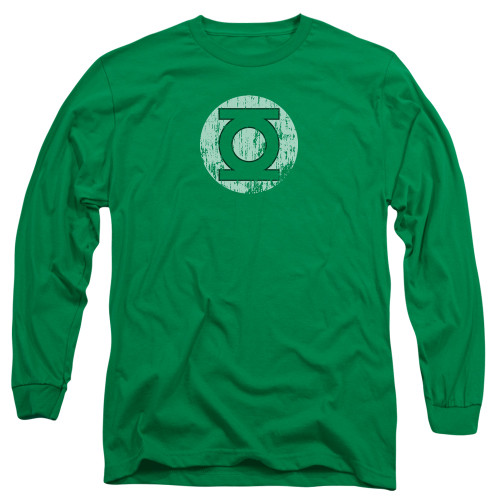 Image for Green Lantern Long Sleeve T-Shirt - Distressed Lantern Logo