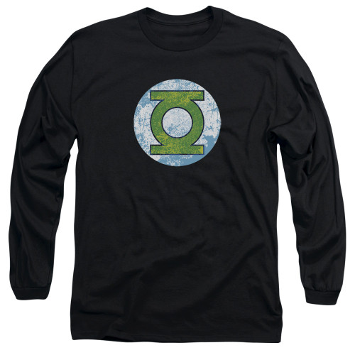 Image for Green Lantern Long Sleeve T-Shirt - GL Neon Distress Logo