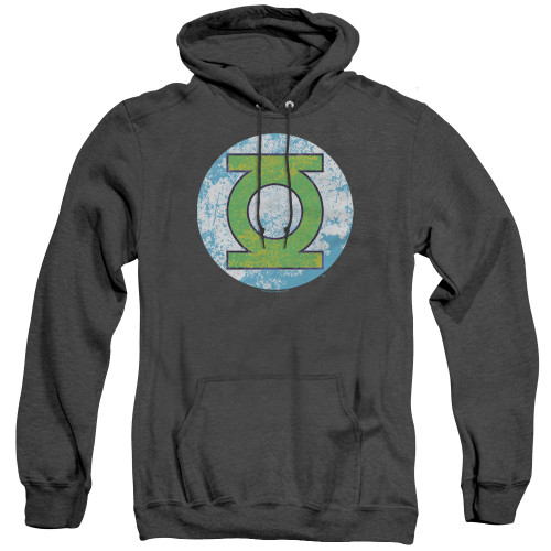 Image for Green Lantern Heather Hoodie - GL Neon Distress Logo