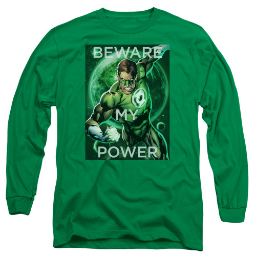 Image for Green Lantern Long Sleeve T-Shirt - Power on Kelly Green