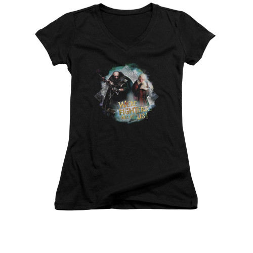 The Hobbit Girls V Neck T-Shirt - We're Fighters