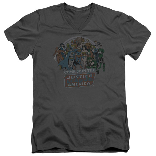 Image for Justice League of America V-Neck T-Shirt Join the Justice League