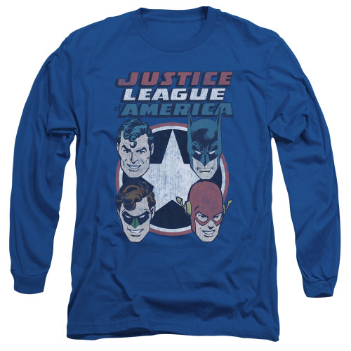 Image for Justice League of America Long Sleeve T-Shirt - 4 Stars