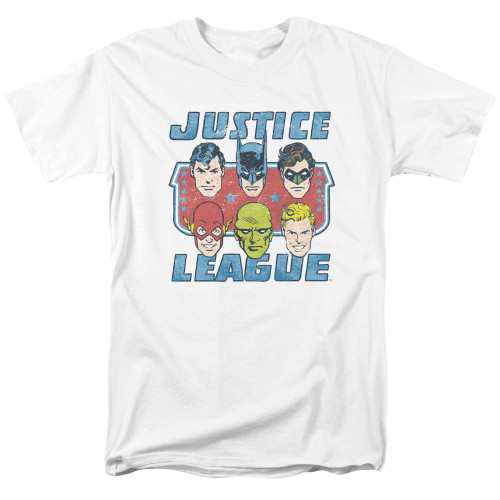 Image for Justice League of America T-Shirt - Faces of Justice