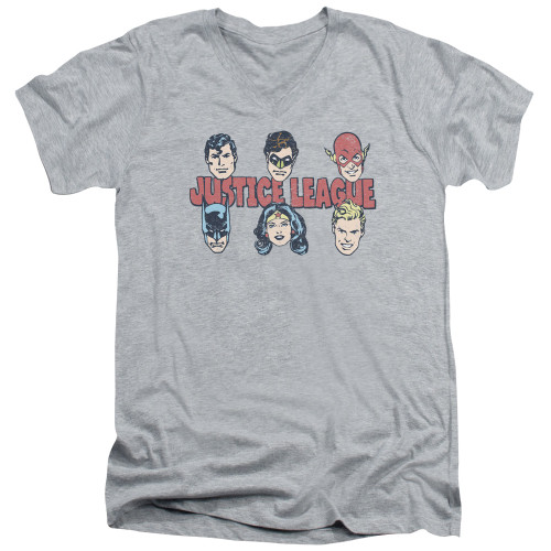 Image for Justice League of America V-Neck T-Shirt Justice Lineup