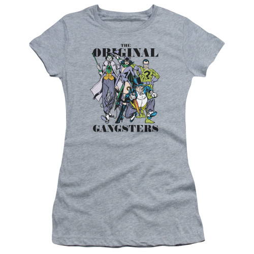 Image for Justice League of America Girls T-Shirt - Original Gangsters on Grey