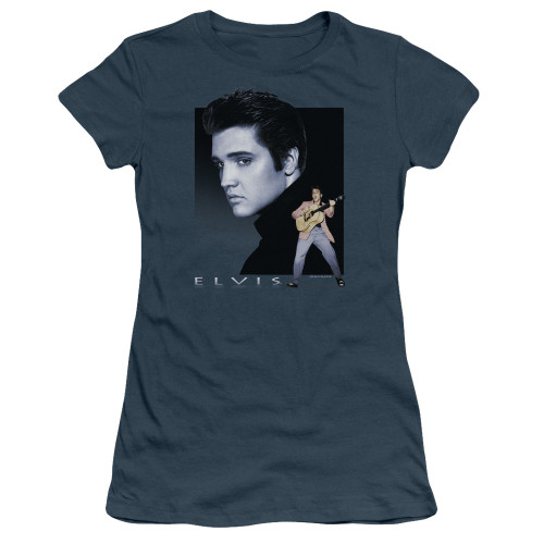 Image for Elvis Presley Girls T-Shirt - Blue Rocker