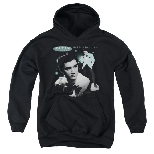 Image for Elvis Presley Youth Hoodie - Teal Portrait