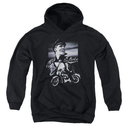 Image for Elvis Presley Youth Hoodie - Motorcycle