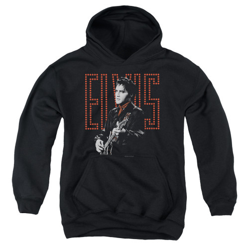 Image for Elvis Presley Youth Hoodie - Red Guitarman