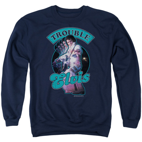 Image for Elvis Presley Crewneck - Total Trouble