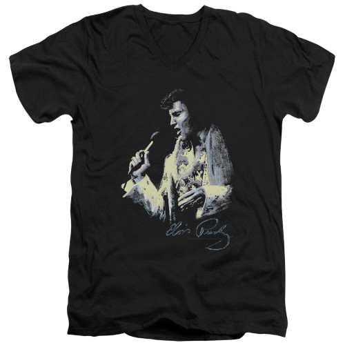 Image for Elvis Presley V-Neck T-Shirt Painted King