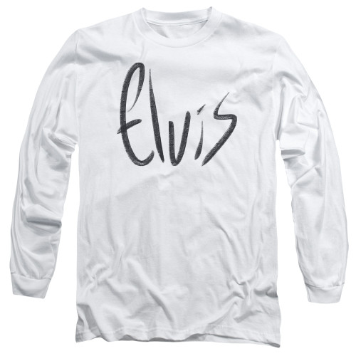 Image for Elvis Presley Long Sleeve T-Shirt - Sketchy Name