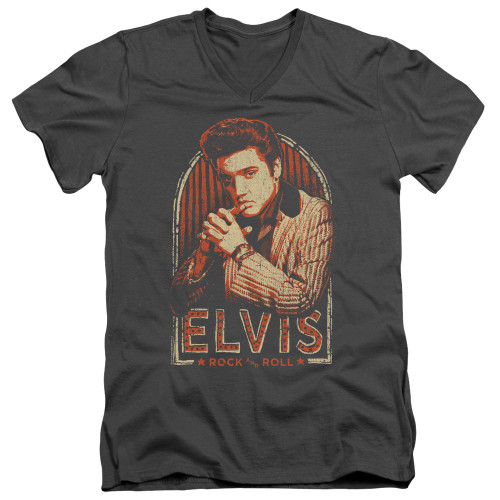 Image for Elvis Presley V-Neck T-Shirt Stripes