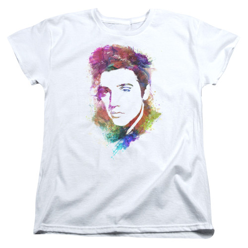 Image for Elvis Presley Woman's T-Shirt - Watercolor King