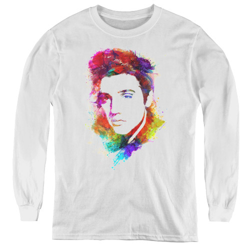 Image for Elvis Presley Youth Long Sleeve T-Shirt - Watercolor King