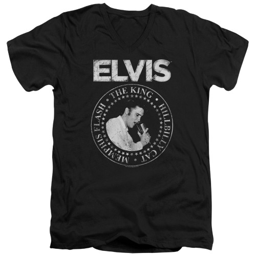 Image for Elvis Presley V-Neck T-Shirt Rock King