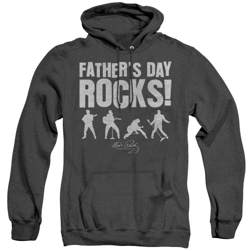 Image for Elvis Presley Heather Hoodie - Father's Day Rocks