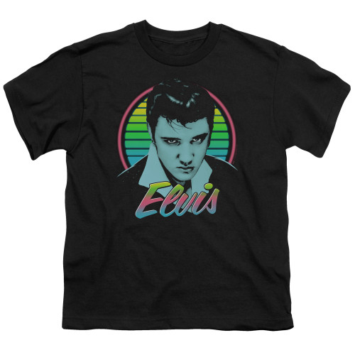 Image for Elvis Presley Youth T-Shirt - Neon King