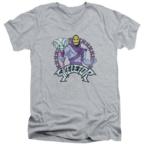 Image for Masters of the Universe V-Neck T-Shirt Skeletor on Grey