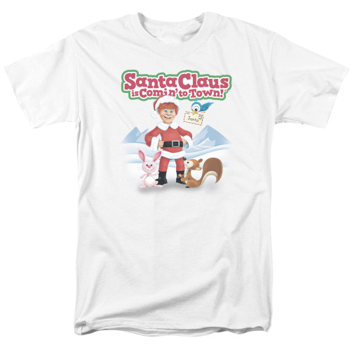 Image for Santa Claus is Coming to Town T-Shirt - Animal Friends