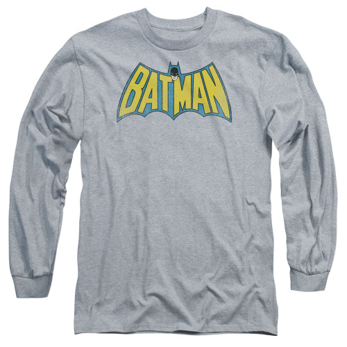 Image for Batman Long Sleeve T-Shirt - Classic Batman Logo on Grey