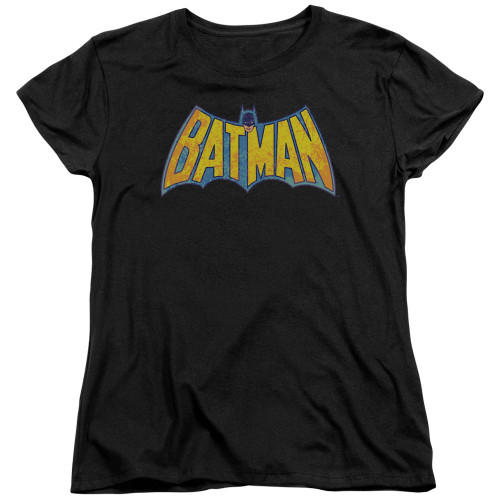 Image for Batman Woman's T-Shirt - Batman Neon Distress Logo