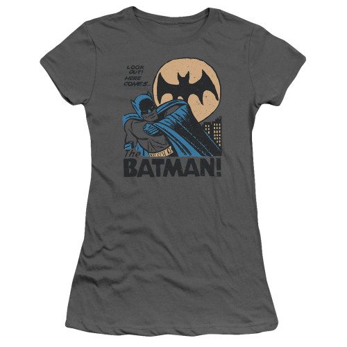 Image for Batman Girls T-Shirt - Look Out on Charcoal