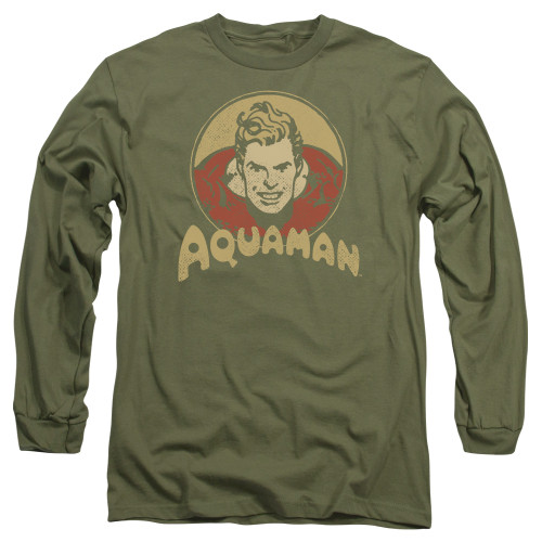 Image for Aquaman Long Sleeve T-Shirt - Aqua Circle