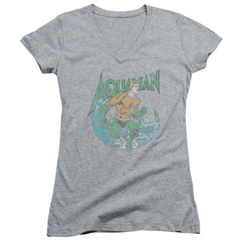 Image for Aquaman Girls V Neck T-Shirt - Marco