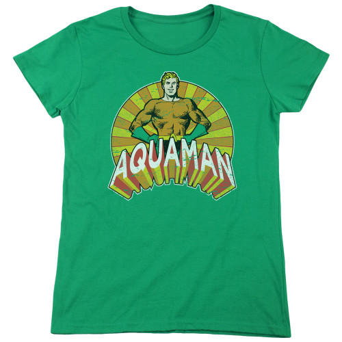 Image for Aquaman Woman's T-Shirt - Arms Akimbo