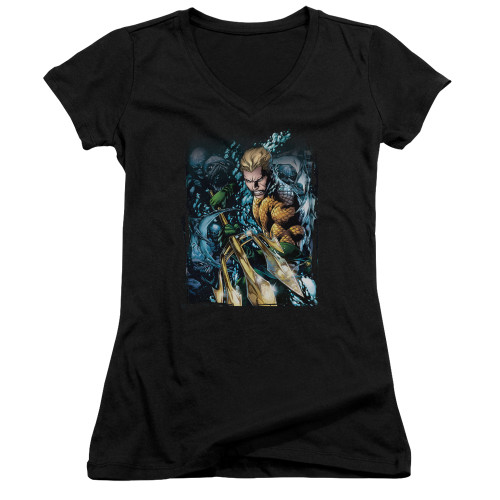 Image for Aquaman Girls V Neck T-Shirt - Aquaman #1