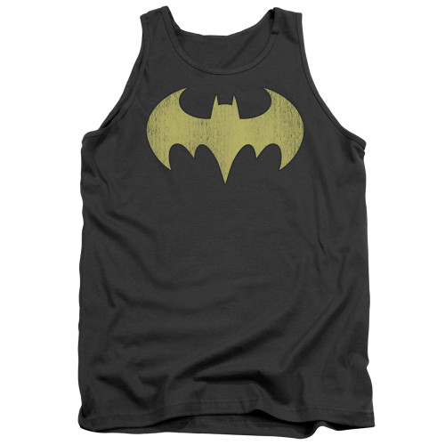 Image for Batgirl Tank Top - Batgirl Logo Distressed on Charcoal