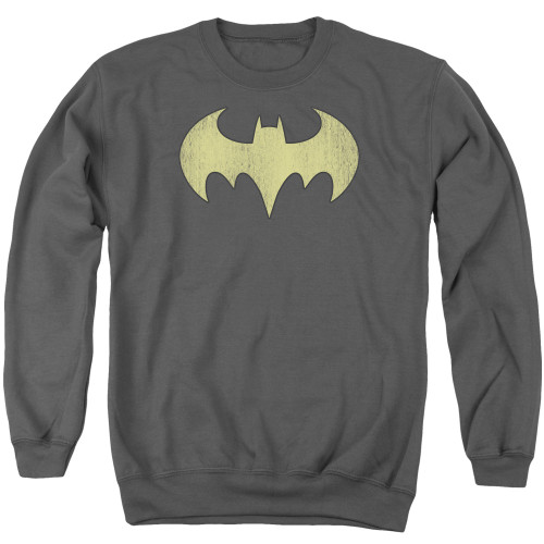 Image for Batgirl Crewneck - Batgirl Logo Distressed on Charcoal