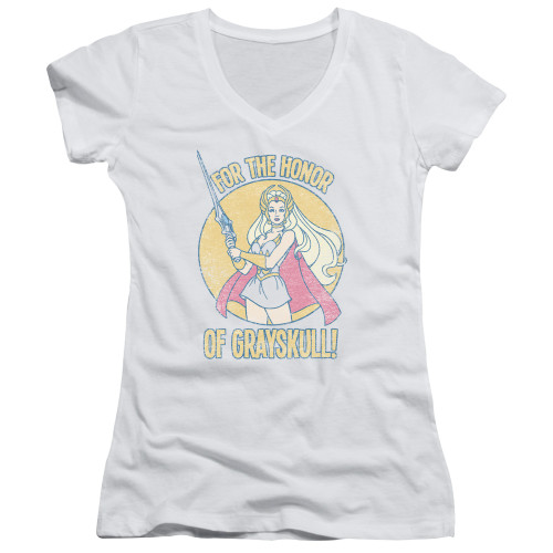 Image for She Ra: Princess of Power Girls V Neck T-Shirt - Honor of Grayskull