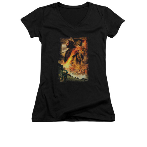 The Hobbit Girls V Neck T-Shirt - Golden Chamber