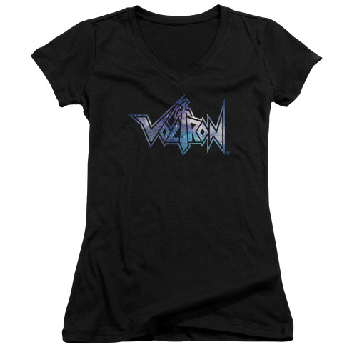 Image for Voltron Girls V Neck T-Shirt - Space Logo