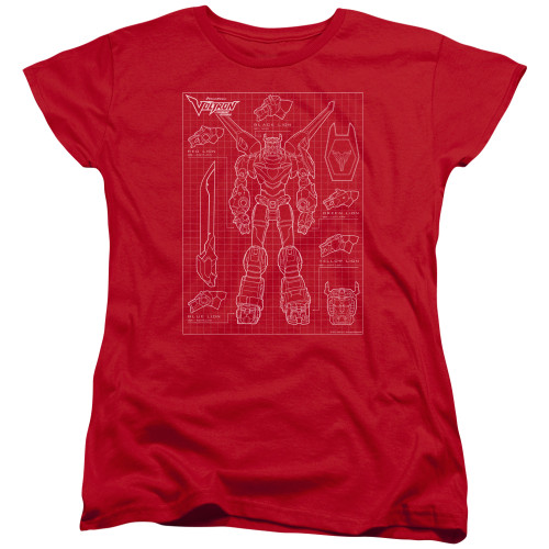 Image for Voltron Woman's T-Shirt - Voltron Schematic