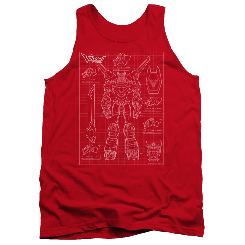 Image for Voltron Tank Top - Voltron Schematic