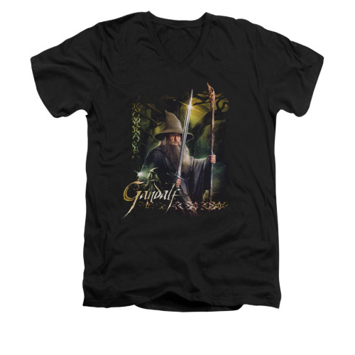 The Hobbit V-Neck T-Shirt - Sword and Staff