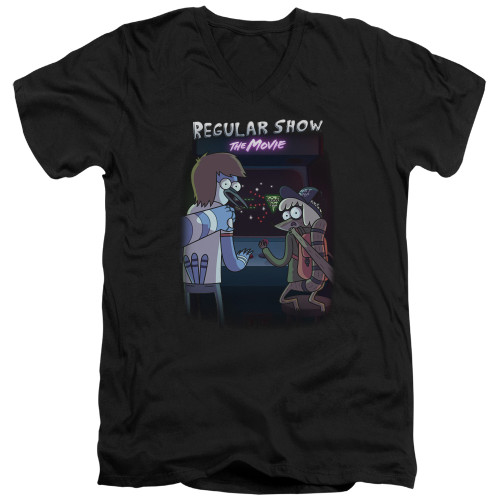 Image for The Regular Show V-Neck T-Shirt RS The Movie