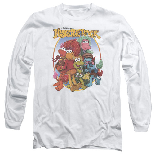 Fraggle Rock Long Sleeve T-Shirt - Group Hug on White