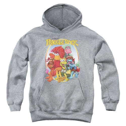 Fraggle Rock Youth Hoodie - Group Hug on Grey