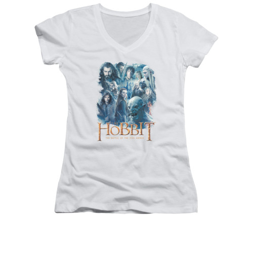 The Hobbit Girls V Neck T-Shirt - Main Characters