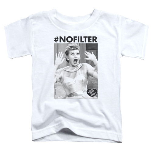 Image for I Love Lucy Toddler T-Shirt - No Filter on White