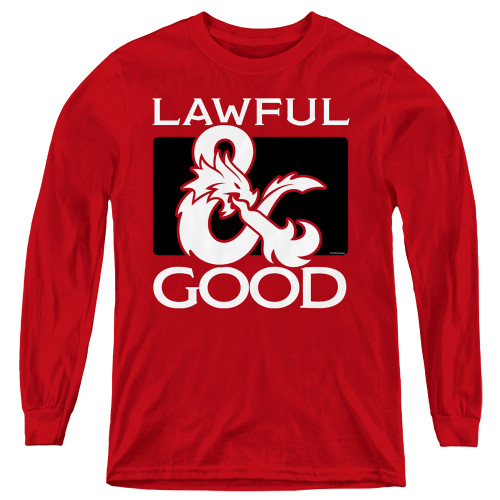 Image for Dungeons and Dragons Youth Long Sleeve T-Shirt - Lawful Good