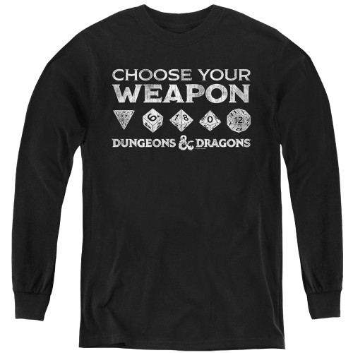 Image for Dungeons and Dragons Youth Long Sleeve T-Shirt - Choose Your Weapon